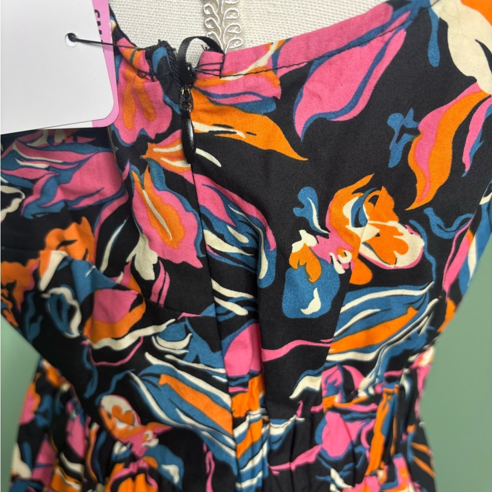 nwt French Connection Black and Pink Floral Maxi Dress small - Picture 7 of 15